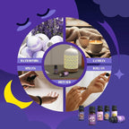 SALKING Sleep Essential Oils Set, Pure and Natural Essential Oils, Fragrance Oil Scented Oils for Oil Diffusers 6 x 10 ML - Lavender, Vetiver, Sandalwood, Valerian, Helichrysum, Benzoin…