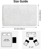 Small Fluffy Rugs for Bedroom 2x3 White Shaggy Area Rug Soft Plush Fuzzy Fur Throw Rug for Living Room Kids Nursery Baby Room Home Decor Aesthetic Carpets