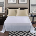 ALASKA BEAR King Size Silk Pillowcase Random Color Silk Scrunchie Gift Set for Beauty Sleep (1, Beige)