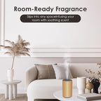 Waterless Essential Oil Diffuser, Battery Powered Mini Scent Air Machine, Aromatherapy Mist Diffuser for Home Room Car Office (Gold Aluminum Alloy)