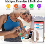 Fitness Tracker with 24/7 Heart Rate, Blood Oxygen Blood Pressure Sleep Monitor, Activity Trackers 5 ATM Waterproof,Step Calorie Counter Pedometer Health Smart Watch for Women Men
