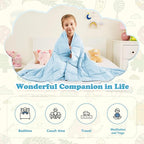 CuteKing Weighted Blanket - Weighted Blanket with Premium Glass Beads - Breathable Heavy Blanket for Comfortable Rest - Thick Blanket All Season (5lbs, 36"x48", Light Blue)