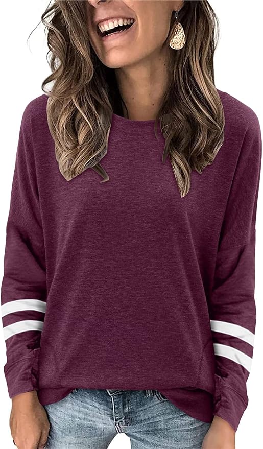 Magritta Women's Long Sleeve Leopard Color Block Tunic Comfy Crewneck T Shirt Tops Black XL