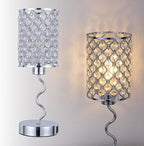 EOEYYOYB Crystal Table Lamp with 3 Way Dimmable Touch Control, Nightstand with USB A+C Ports, Modern Bedside Touch Lamp for Bedroom, Living Room, Office Reading, Silver