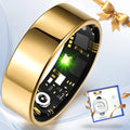 Smart Ring Health Tracker for Women Men, Sleep Tracker with Heart Rate,SpO₂,Blood Pressure, Fitness Ring for Activity Monitoring, No Subscription, Step Tracker Ring for ios&Android (Gold, #12)