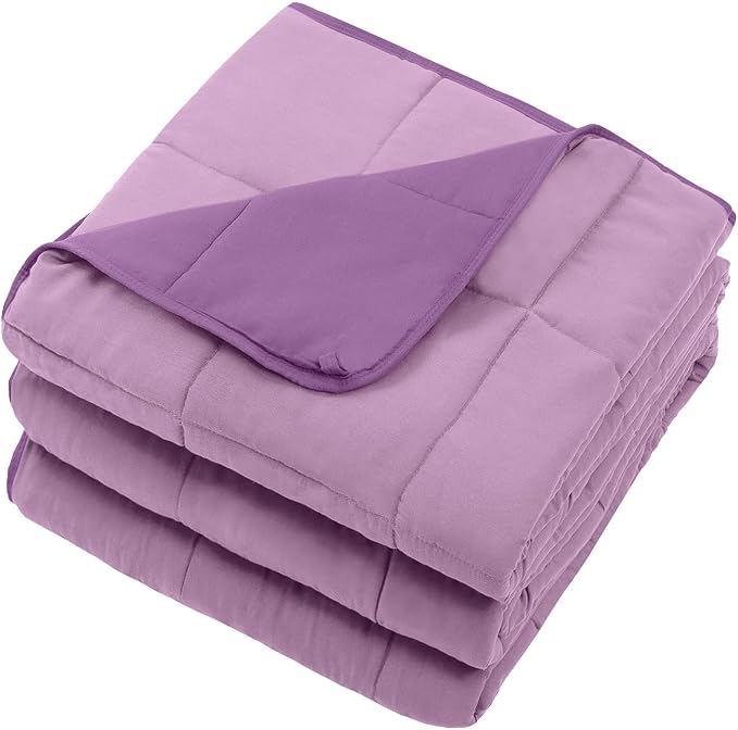 Purple Weighted Blanket for Adults 25lbs, 88"x104", Cal King Cooling Heavy Throw Blanket for 220-280lbs, Microfiber Soft Thick Big Blankets Weighted Comforter Gift for Sleeping