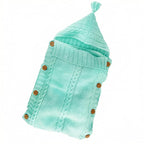XMWEALTHY Baby Blankets for Boys Girls Newborn Essentials Wrap Swaddles Knit Sleeping Bag Stroller Receiving Blanket Light Aqua 0-6 Month