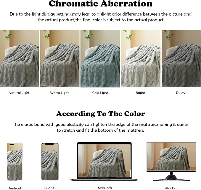 NEWCOSPLAY Super Soft Queen Blanket Grey Premium Silky Flannel Fleece 3D Checkered Lightweight Bed Blanket All Season Use (Grey Checkered, Queen(90"x90"))