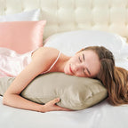 BEDELITE Satin Body Pillow Cover, Super Soft and Cooling Body Pillow Pillowcase for Hair and Skin, Breathable Silky Full Long Pillowcase Cover(20"x54", Taupe)