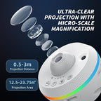 Galaxy Projector, Star Projector Home Planetarium with 1 Glass Projection Disc, 180° Rotatable Starry Sky Night Light with Meteor Effects & Light Strip for Bedroom, Kids & Adults Gift