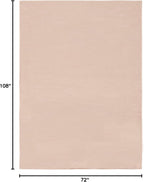 SAFAVIEH Washable Rug Faux Rabbit Fur Shag Collection - 6' x 9', Beige, Slip Resistant & Easy Cleaning, Ideal for Living Room, Bedroom, Kids Playroom, Nursery, Dining Space (FRF976B)