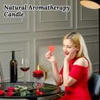 Burgundy Peony Flower Shape Candles for Women Friends Colleague Classmates Gift, 3 Inch Pastel Aesthetic Scented Candle