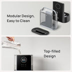 DREO 8L Smart Humidifiers for Bedroom 600ft², 80H Runtime Warm&Cool Supersized Mist Humidifier for Large Room Indoor, Quiet Whole House humidifier for Baby, Plants, with Alexa/Google, Black, HM717S