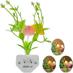 ZEZHOU Sensor LED Mushroom Night Lights - Color Changing Cute Plug in Wall Lamp, Energy Saving NightLight for Adults Kids Bedroom, Bathroom, Toilet, Stairs, Kitchen, Hallway Corridor
