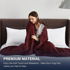 CuteKing Weighted Blanket for Adults: Weighted Blanket with Premium Glass Beads - Breathable Heavy Blanket for Comfort Sleep - Thick Blanket for Adult All Season (20lbs, 80"x87", Claret Red)