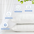 Meoflaw Cooling Pillows for Sleeping King Size,Shredded Memory Foam Bed Pillow with Double Sided Material Pillow Case,Adjustable Loft-Slow Rebound King Pillow for Side & Back Sleeper