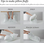Shredded Memory Foam Pillows Set of 1, Cooling Zippered Breathable Memory Foam Bed Pillow for Sleeping 1 Pack, Queen Size Firm Pillow Gel for Neck Support, Hotel Quality Rest Pillow 20" x 30" Queen