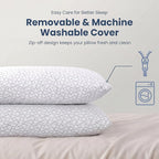 Meoflaw Adjustable Memory Foam Pillows: 2 Pack Queen Size Shredded Foam Bed Pillow for Sleeping with Removable & Washable Pillowcase for All Sleep Positions