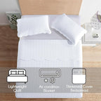 IR Imperial Rooms 8 Pack California King Quilt Bedding Set (118"x106") - Bulk Wholesale for Hotels, Guest Bedroom & Airbnbs - Lightweight Microfiber Reversible Embossed Quilts Bedspread (White)