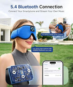 Voerou Sleep Mask Bluetooth 5.4 Headphones, Eye Masks for Sleeping with Ultra-Thin Stereo Speakers, Sleeping Mask Wireless Earbuds for Men Women Sleep, Cool Tech Gadgets for Teen Boys
