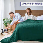 King Size Weighted Blanket for Adults (20 lbs, 80” x 87”, Dark Green) Cooling Heavy Blanket for Sleeping Perfect for 190-210 lbs, Breathable Blanket for Adults & Couple All Season, Machine Washable