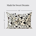 Kitsch Satin Pillowcase with Zipper for Hair & Skin - Softer Than Silk Pillow Cases, Smooth Cooling Satin Pillow Case, Wrinkle-Free, Machine Washable - Pillow Cases Standard Size (19x26) - Heart