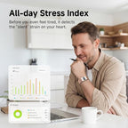Smart Bracelet, Subscription-Free 24/7 Health Tracking, Heart Rate, SpO2, HRV & Sleep Tracker with IPX8 Waterproof, Wearable Activity & Fitness Tracker, 7-Day Battery, 2 Bands (Rose Gold)