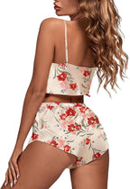 OPOIPIN Women's 3 Piece Pajama Set Sexy Cami Top and Shorts with Robe Sleepwear Loungewear Set