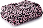 BEDELITE Pink Leopard Blanket Twin– Soft & Cozy Cheetah Blanket for Couch, Bed & Sofa, Lightweight Fleece Animal Print Decor, 60"x 80", Pink