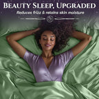 SLEEP SANCTUARY Satin Sheets Twin Size – 3 Piece Luxury Silky Bed Set, Softer Than Silk, 15" Deep Pocket, Cooling & Wrinkle-Free, Moisture-Wicking & Breathable for Hair & Skin (Sage Green)