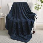 Mr. Sandman Weighted Blanket for Adults, Minky Heavy Blanket for Woman,Man Sleeping/Calm, Soft and Cozy Weighted Throw Blankets, Machine Washable, 80 x 87in, 20 lbs, Navy Blue