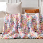 Ultra Soft Chunky Knit Throw Blanket 50x60 Hand Knitted Warm Chenille Throw Blanket, Home Decor Soft Thick Yarn Cable Knit Blanket Breathable Fleece Banket Christmas for Couch Bed Sofa Best GIF