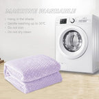 Exclusivo Mezcla Fleece King Size Blanket for Bed, 90x104 Inches Soft Cozy Jacquard Flannel Blankets, Lightweight Fuzzy Plush Warm for Women, Lilac Purple