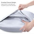 BEDELITE Satin Body Pillow Cover 2 Pack, Super Soft and Cooling Body Pillow Pillowcase for Hair and Skin, Breathable Silky Full Long Pillowcase Cover(20"x54", Evening Haze)