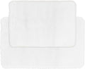 2 Piece Faux Fur Bath Rug Set, 20" x 32" and 17" x 24", Ivory