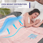 yescool Weighted Blanket for Adults (17 lbs, 60" x 80", Pink) Cooling Heavy Blanket for Sleeping Perfect for 160-180 lbs, Queen Size Breathable Blanket with Premium Glass Bead, Machine Washable