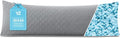 YZ HOME Long Body Pillow for Adults - Firm Body Pillow Insert with Shredded White Memory Foam, Adjustable Height, Soft Support for Side Sleeping, Pregnant Women, Washable (Grey, 20x54 Inch)