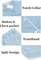Ekouaer Womens Silk Satin Pajamas Set Short Sleeve Sleepwear Button Down Loungewear 2 Piece Pjs Shorts Set S-5X Plus Size