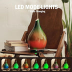 Porseme 280ml Essential Oil Diffuser Glass Color Changing Aroma Air Diffusers Aromatherapy Ultrasonic Cool Mist Humidifier 7 Running Hours Waterless Auto-Off for Sleeping Yoga Office Spa(Hulk Green)