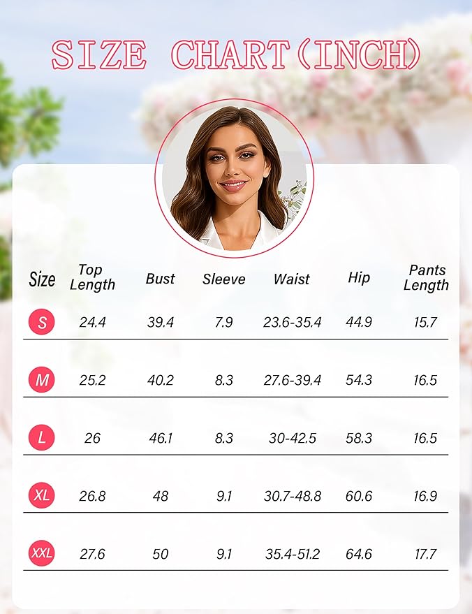 EPLAZA Silk Pajamas for Women Satin Pajamas Set 5 Pcs Long Sleeve Print Pattern Button Down Pjs Sleepwear Loungewear Set