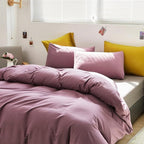 Luxlovery Purple Comforter Set Full Dusty Purple Bedding Comforter Set Modern Solid Lilac Soft Breathable Pale Mauve Blanket Quilts 3 Piece Bedding Set for Women Men Adults