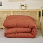 Cottonight Burnt Orange Comforter Set King Caramel Bedding Comforter Rust Soft Breathable Cotton Reddish Terracotta Blanket Quilts for Women Men King Bed
