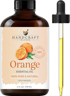 Handcraft Blends Orange Essential Oil – Huge 4 Fl Oz – 100% Pure and Natural – Premium Grade Essential Oil for Diffuser and Aromatherapy, Skin, Massage, Candle and Soap Making Fragrance