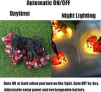 Solar Ladybug Lights, Waterproof Ladybird LED Solar Powered Decorative Fairy String Lights for Indoor Outdoor Bedroom Garden Summer Party Wedding Christmas Decoration (20FT 30Led)