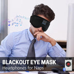 Aurya Sleep Mask with Bluetooth Headphones, 3D Eye Mask for Sleeping, 5.4 Wireless Sleeping Headphones with Ultra-Thin HD Stereo Speaker for Side Sleeper, Office Nap, Air Travel, Meditation