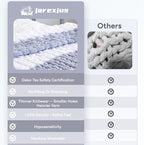 Chunky Knit Blanket - Luxury Soft Cozy 50 * 60 Throw Blanket,100% Woven Blanket Rope Knot Throw Blanket for Couch, Sofa, Home Decor, Gift - Machine Washable（White/Light Gray）