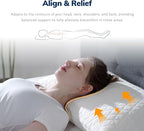 Shredded Memory Foam Pillows, Bed Pillows for Sleeping, Medium Firm Pillows Standard/Queen Size Pillow for Side Back Stomach Sleepers, Neck Support Pillow with Washable Removable Cover (1 Pack)
