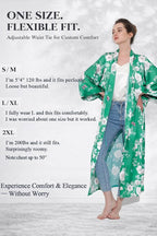 Aensso Long Soft Lightweight Silky Kimonos Robes for Women, Luxury Japanese Floral Womens Kimono Robe