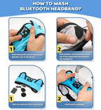 KIDSBAND Kids Headphones Bluetooth Headband Adjustable, Wireless Sleep Headphones for Kids with Wired Playback 3.5 MM Jack for Teens/Boys/Girls/Smartphones/School/Kindle/Airplane Travel/Plane/Tablet