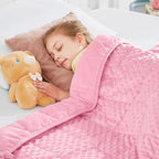 HOSUKKO Weighted Blanket - 2 lbs Pink Thciken Heavy Blanket - Small Size Breathable Blanket(19 * 21 inches, 2 lbs)